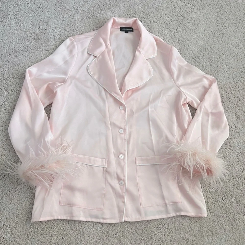 Nadine Merabi Darcie Pajamas in Pink - Sz L - Picture 4 of 4